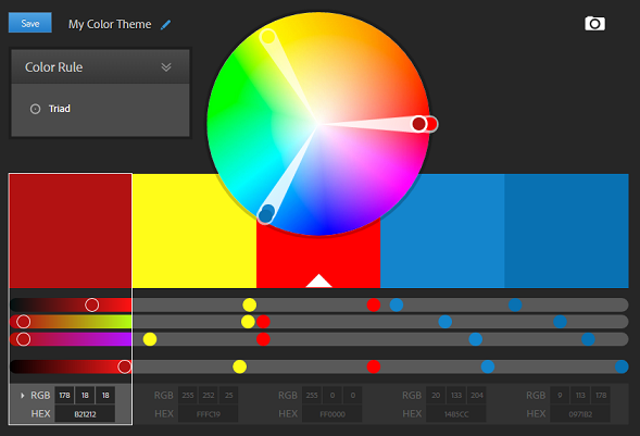 The Adobe's online tool to build color scheme
