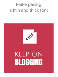Make pairing a thin and thick font