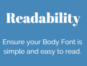 Ensure font readibility