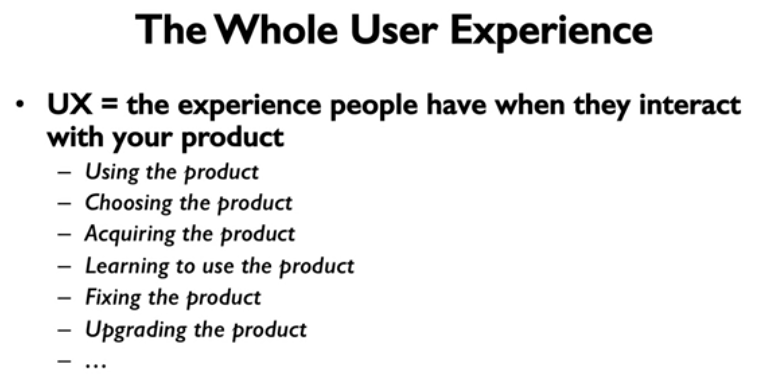 The Whole User Experience